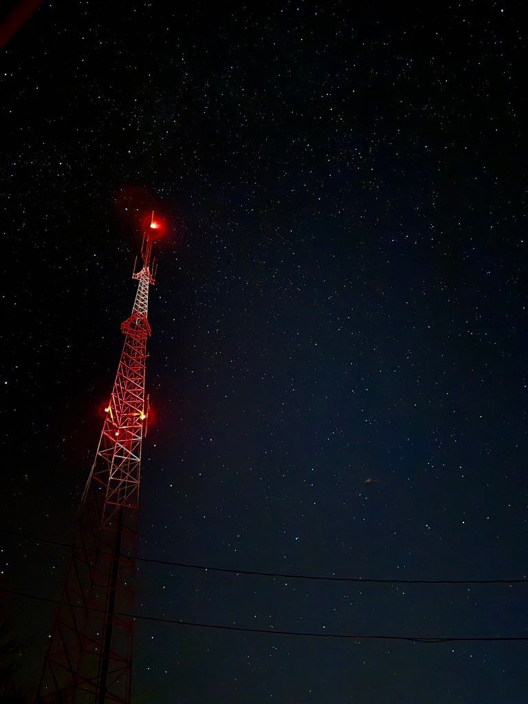 Nightime Photo Of Radio tower